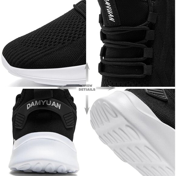 Brand New WOMEN Black White Ethylene Vinyl Acetate Running Walking Sneakers - Picture 5 of 9